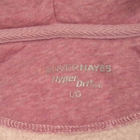 Women's Denver Hayes Hyper Dri Zip Up Hoodie, Mauve, Large - Picture 4 of 10